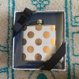 Gold polkadot flask